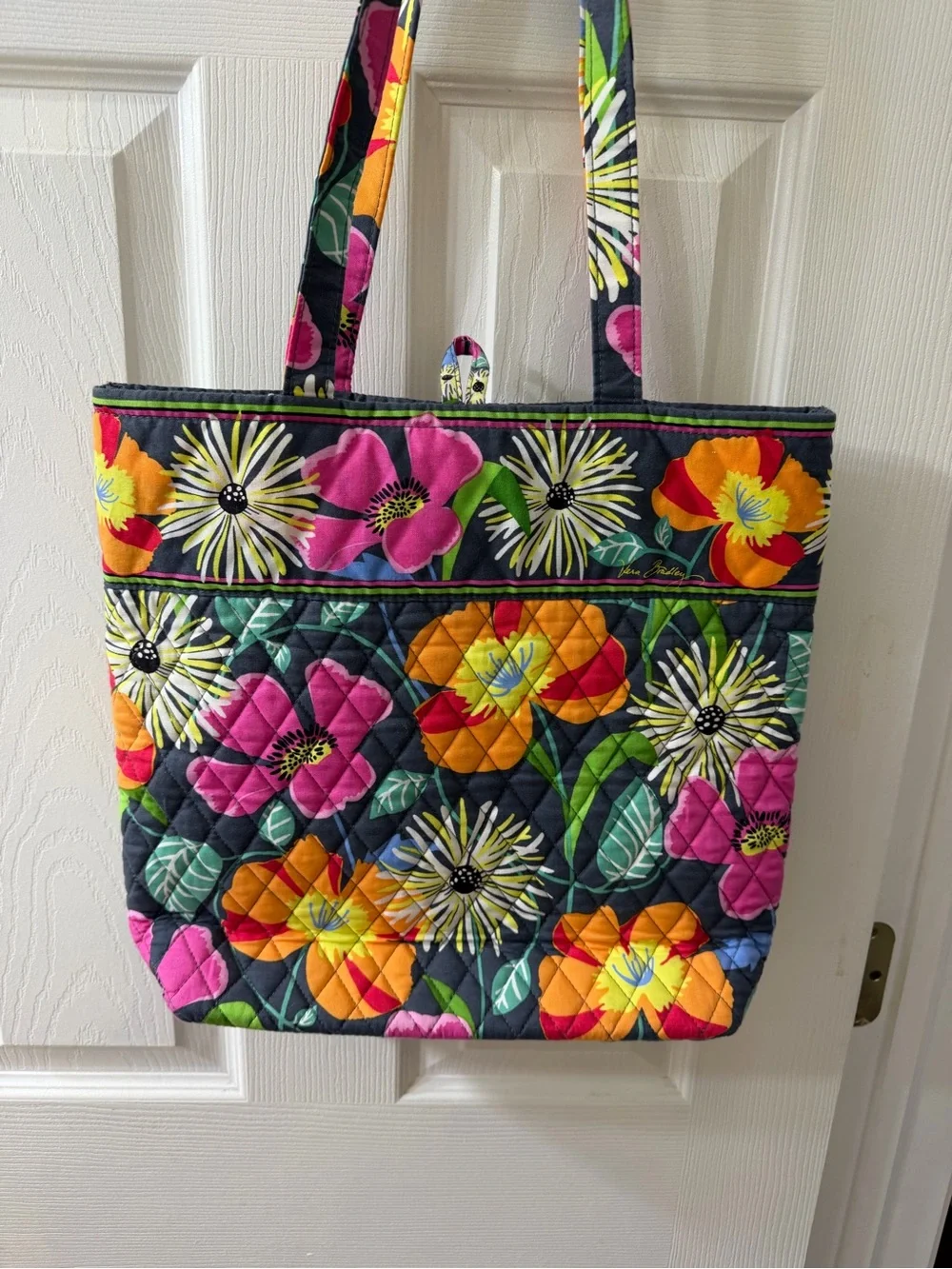 Vera Bradley Floral Tote Bag - Jazzy Blues